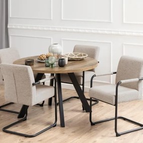 Jedálenský rozkladací stôl Zalida 120/210 cm dub jantárový/čierny