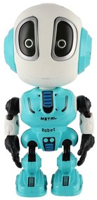 Teddies Robot ECHO opakujúci vety, 12 cm, kov, so zvukom a svetlom