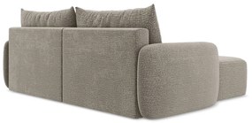 Béžová rozkladacia/s úložným priestorom rohová pohovka (ľavý roh) Kalena – Makamii