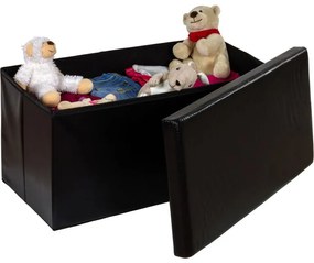 STILISTA 6129 Skladacia lavica s úložným priestorom - čierna