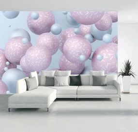 Fototapeta - Abstrakcie, pastelové gule (147x102 cm)