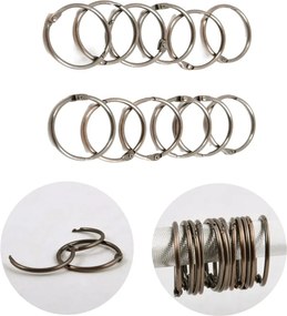 Krúžky k sprchovému závesu v súprave 12 ks v medenej farbe Ringo Small – Spirella