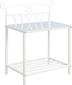 XXXLutz NOČNÁ SKRINKA, číra, biela, 53/60/30 cm Carryhome - Nočné stolíky - 002540024402