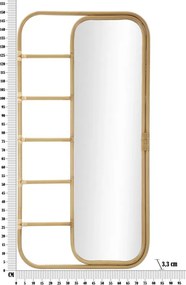 Voľne stojace zrkadlo Panama 151 cm hnedé