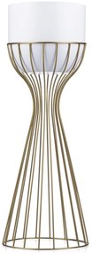 KOVOVÝ KVETINÁČ SO STOJANOM GLAM 56X20 CM BIELA/ZLATÁ