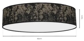 Stropné svietidlo SATINO 3xE27/60W/230V čierna/zlatá