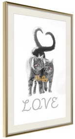 Artgeist Plagát - Fluffy Love [Poster] Veľkosť: 20x30, Verzia: Zlatý rám