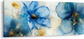 Obraz - Kvetinová, atramentová maľba (120x50 cm)