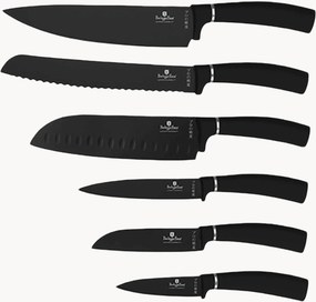 Nože z nehrdzavejúcej ocele Matte Black, 6 ks