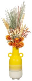 Žltá váza Sass & Belle Bohemian Home Mojave, výška 23 cm