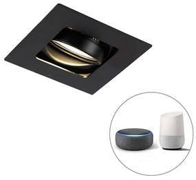 Moderné inteligentné zapustené bodové svetlo čierne vrátane WiFi GU10 - Artemis
