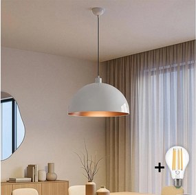 BRILAGI - LED luster na lanku METALO 1xE27/40W/230V pr. 40 cm biela/medená