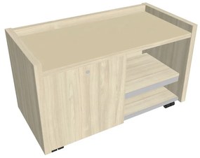 Mobilný kontajner Verno 100 x 50 cm so sklom, ľavý, agát / vanilka