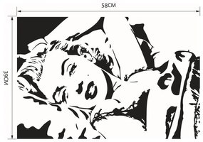 Samolepka na stenu "Marilyn Monroe" 39x58 cm