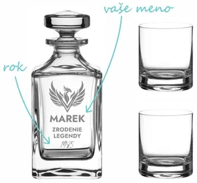 Pieskovaný whisky set Fenix ​​(1+2)