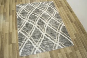 Koberec Pulpy Shaggy A532A sivý / krémový / béžový