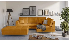 Podnožka v horčicovej farbe Ariella - Ropez