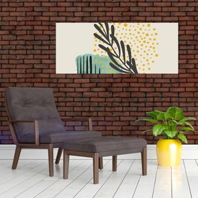 Obraz - Abstraktné listy N⁰3 (120x50 cm)