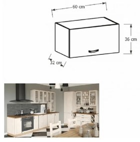 Horná kuchynská skrinka nad digestor Regnar G60KN. Vlastná spoľahlivá doprava až k Vám domov. 788724