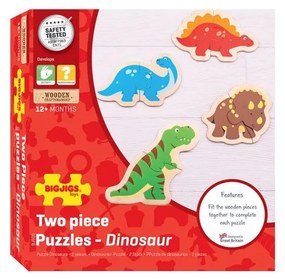 Bigjigs Toys Drevené puzzle dinosauri