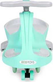 ECOTOYS gravitačné odrážadlo pre deti 3+ LED kolesá zelené