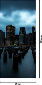Fototapeta na dvere - Pohľad na mrakodrapy New Yorku (95x205cm)