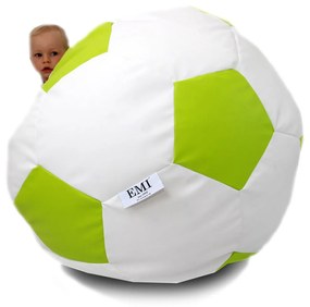 Sedací vak futbalová lopta malá bielolimetková EMI