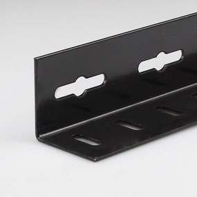 Roh na police čierny lakovaná oceľ 35x35x1000