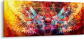 Obraz - Merkaba s krídlami, abstrakcia (120x50 cm)