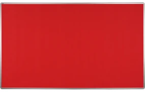 Textilná nástenka ekoTAB v hliníkovom ráme, 2000 x 1200 mm, červená
