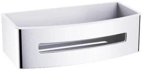 Polička SAT chróm / biela SATDPOLCHB, 1 ks