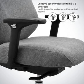 Ergonomická kancelárska stolička tmavosivá AXIS