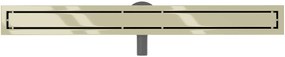 Mexen Flat 360°, nerezový sprchový žľab vzor M13 2v1 na vloženie dlažby 100 cm, zlatá lesklá, 1510100-40