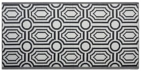 Obojstranný vonkajší koberec 90 x 180 cm čierny BIDAR Beliani
