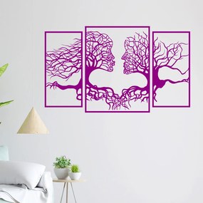 Veselá Stena Samolepka na stenu na stenu Duša lesa Farba: fialová, Veľkosť: 100 x 59 cm