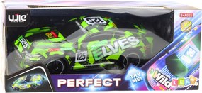 LEAN Toys Športové auto na diaľkové ovládanie so zvukom zelené