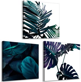 Artgeist Obraz - Turquoise Nature (3 Parts) Veľkosť: 150x50, Verzia: Na talianskom plátne