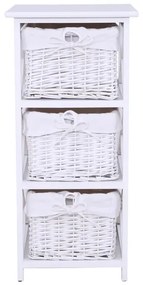 Košíková komoda Rafaello 3 - biela