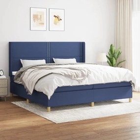 Boxspring posteľ s matracom modrá 200x200 cm látka 3131943