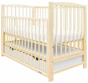 New Baby Detská postieľka Lilly so sťahovacou bočnicou a zásuvkou, prírodná