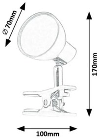 Rabalux 1480 klip-on stolná lampa Noah