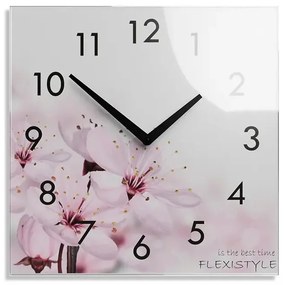 Nástenné akrylové hodiny FLOWERS - 30cm