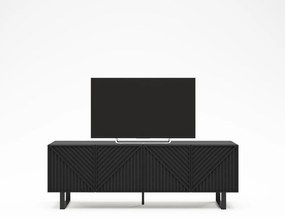 Čierny TV stolík 161x55x35 cm Peta – Marckeric