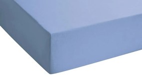 Biberna Napínacia džersejová plachta (modrá, 140 – 160 x 200 cm)  (100227068)