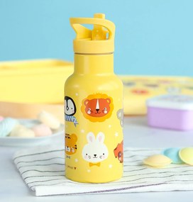 A Little Lovely Company - antikorová fľaša na pitie, 350 ml - zvierací kamaráti