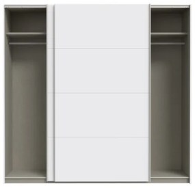 Šatníková skriňa so zrkadlom KARO 220x210 cm biela