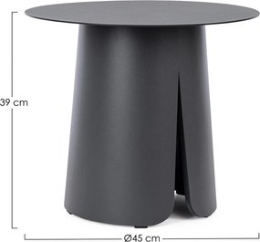 Hliníkový okrúhly záhradný stolík ø 45 cm Bryan – Bizzotto