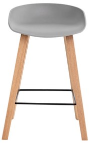 Barová stolička rieno 66 cm sivá MUZZA
