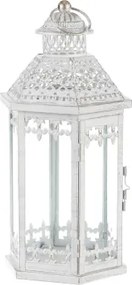 Lampáš Clara 39 cm, biely antik%