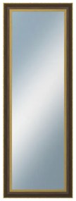 DANTIK - Zrkadlo v rámu, rozmer s rámom 50x140 cm z lišty ZVRATNÁ čiernozlatá plast (3071)